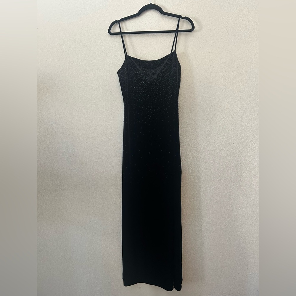 City Triangles Black Velvet Gown